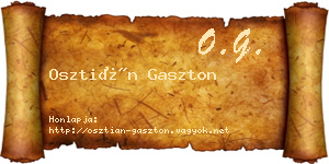 Osztián Gaszton névjegykártya